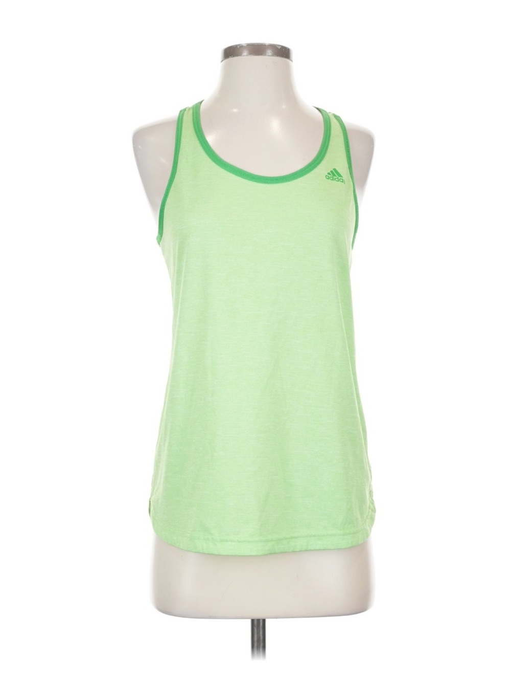 Women’s Adidas Bright Green Contrast-Trim Racerback Active Tank